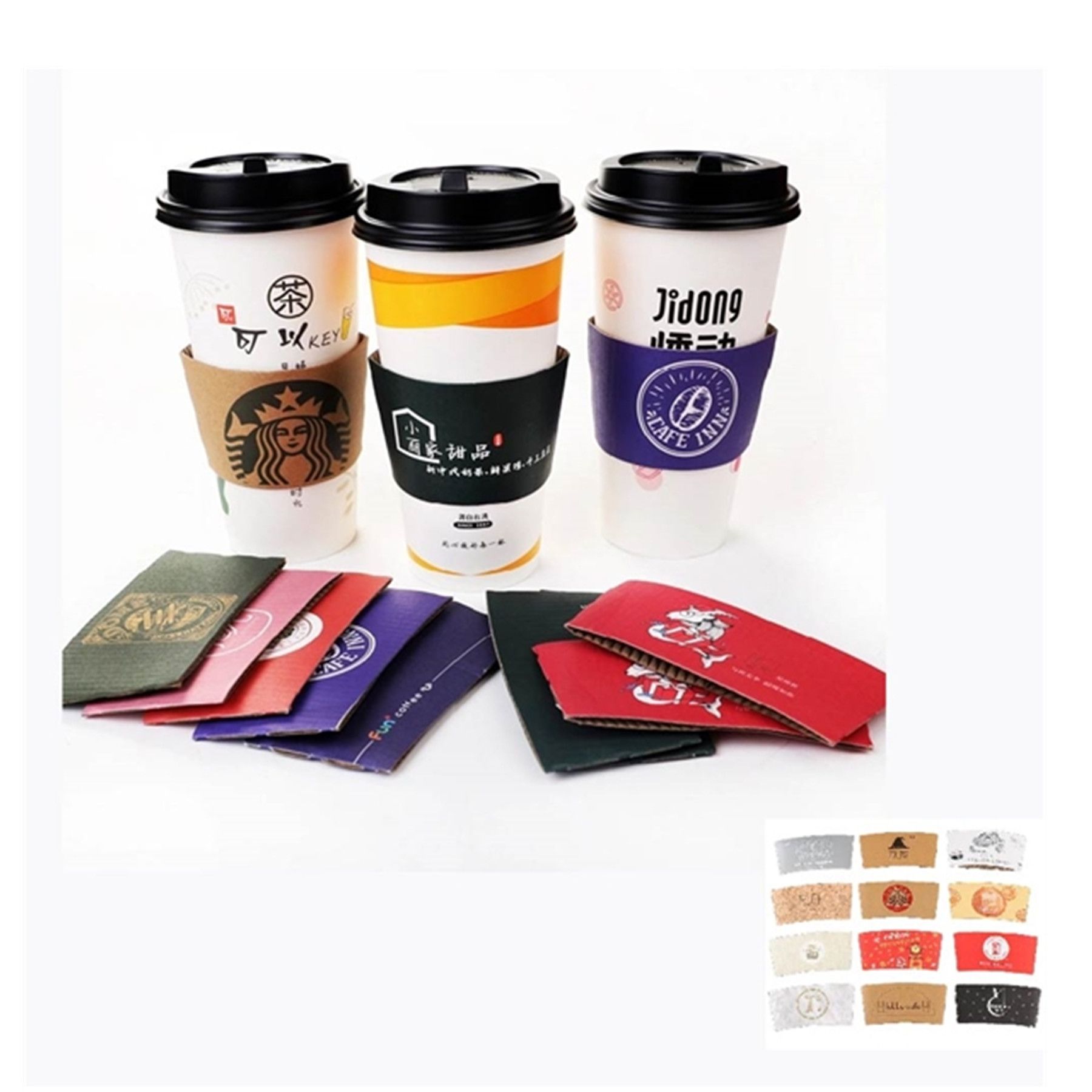 The Tall Coffee Cup Sleeve 10 to 20 oz - 4 3/4" W x 2 1/4" H - Printed 1 Color, 1 Side